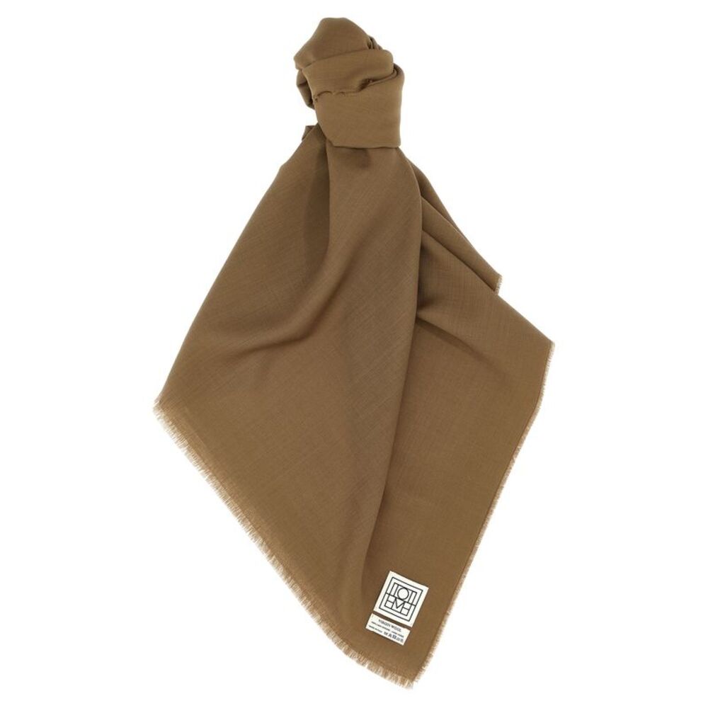 TOTEME Brown Virgin Wool Women's Foulard